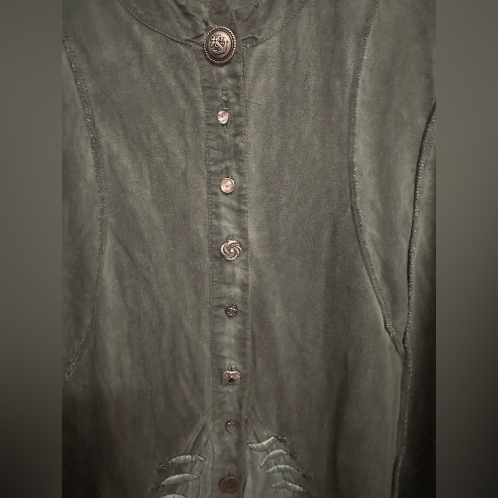 Parsley & Sage Olive Green Tunic Top Size M - Picture 6 of 8